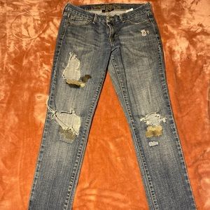Red tag distressed Levi’s